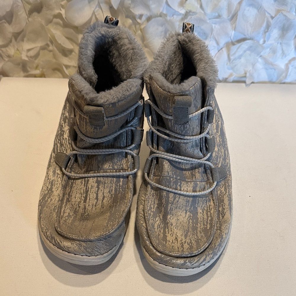 Hey Dude Gray Faux-Fur Lined Women's Boots